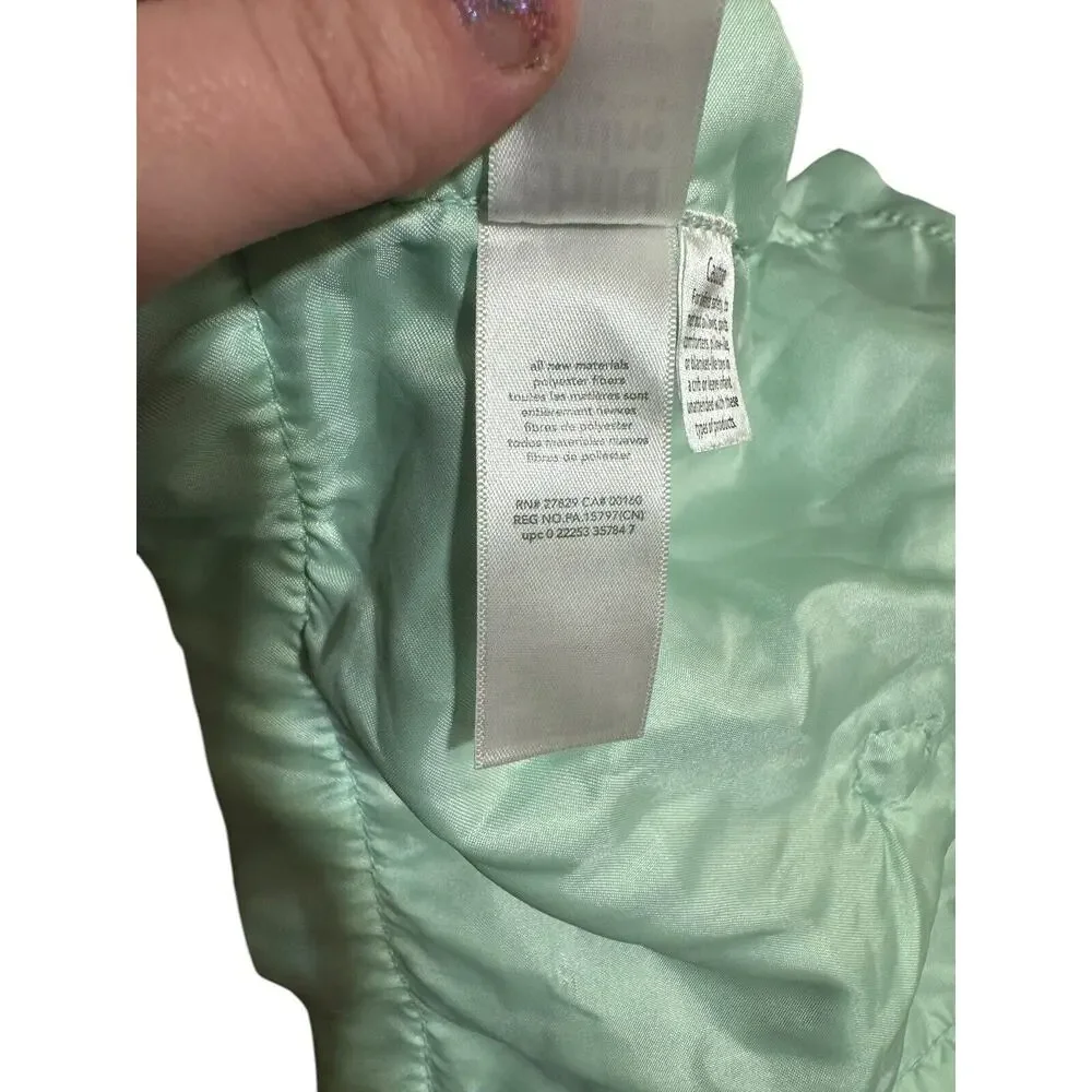 Child of Mine Carters Lamb Rattle Stars Green Satin Baby Security Blanket Lovey